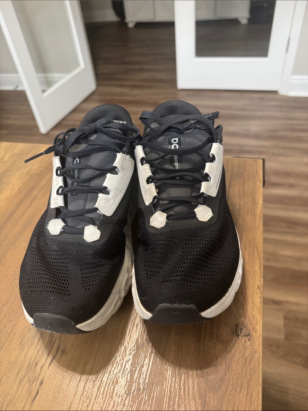 On Running Men’s Black and White Cloudtec Athletic Sneakers